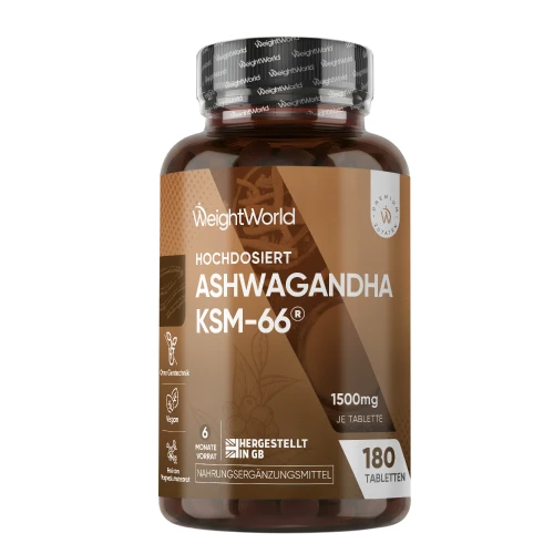 Ashwagandha KSM-66  hochdosierte 1.500 mg  6 Monate Vorrat  Online bestellen