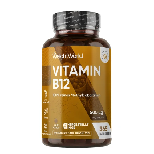 Vitamin B12 Tabletten 500μg (365St.)  WeightWorld