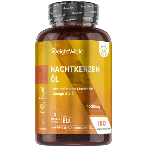 Nachtkerzenöl Softgels 1000 mg Hormone, Haut & Gelenke unterstützen Jetzt online kaufen!