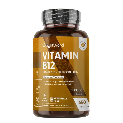 Vitamin B12 1000 μg Tabletten aus reinem Methylcobalamin - 450 Tabletten  Online kaufen